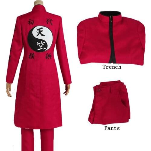 Anime Tokyo Revengers Cosplay Costumes Kurokawa Izona Cloak Uniform Suits Adult Red Jacket and Pants Halloween Party Men