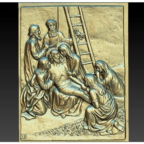 Religion 3d STL Model Relief for CNC Router Printer Laser Aspire Cut3d Artcam Crucifixion of Jesus