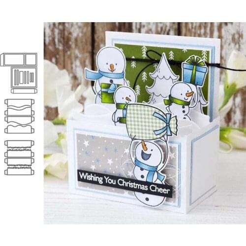 Metal Cutting Dies Three-dimensional box for Scrapbooking Steel Craft Die Cut Embossing Paper Card Album Stencil