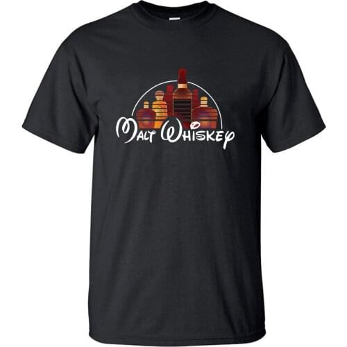 Malt Whisky Tshirt Men T Shirt Tshirts 2019 Brand Summer Cotton Short Sleeve Black White T-Shirt Tees Graphics Design Tops Mens