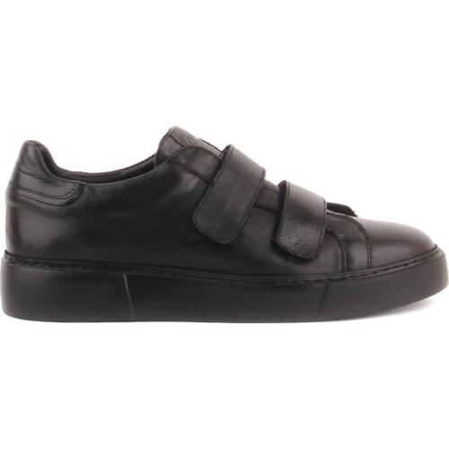 Sail-Lakers Black Leather Velcro Men 'S Daily Casual Shoes