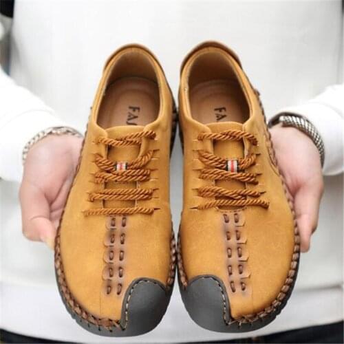 2019 men 38 - 48 new outdoor suede fashion casual shoes lightweight comfortable non-slip wear-resistant shoes men