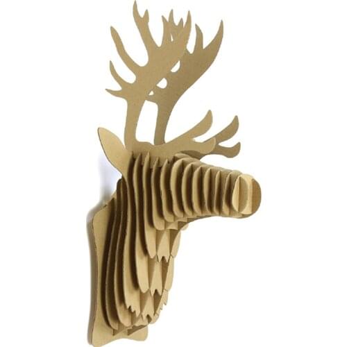 DIY Corrugated Paper Wall Hanging Animals Jigsaw European Wall Decoration Antique Creative Wall Pendant Christmas Goods