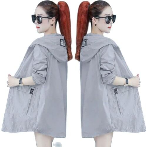 New 2021 Sun Protection Clothing Womens Mid-length Summer Loose UV Protection Ladies Sun Protection Clothing Femme Coat 5XL