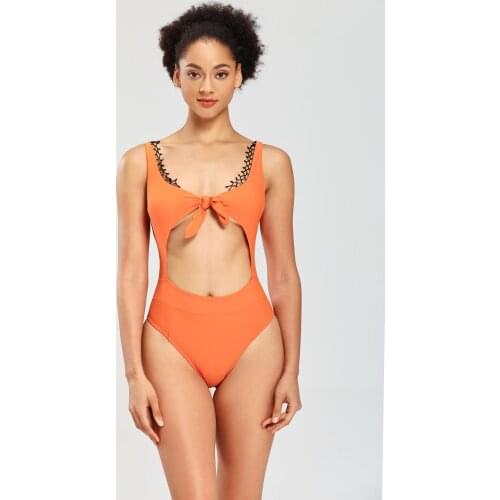 Real Shot New Swimwear European and American Womens Bikini One-Piece Swimsuit