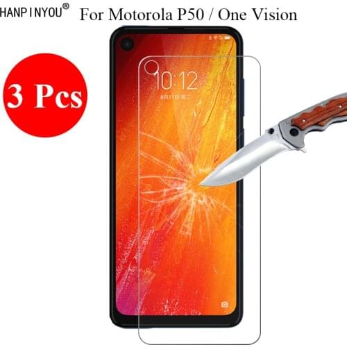 3 Pcs/Lot New 9H 2.5D Tempered Glass Screen Protector For Motorola P50 / One Vision XT-1970 6.3" Protective Film + Clean Tools