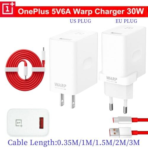 Original Oneplus Warp Charge 30 Eu Us Type C Wall Adapter Fast Charger 6a Usb Cable 1m 2m For One Plus 9r Nord Ce 5g 8 6t 7 7t