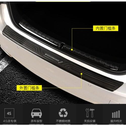 Suitable for 19-21 BMW new 5 series rear guard plate 530li rear bumper bright strip 525li trunk tail box anti-scratch trim strip