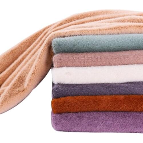 Width 62'' Farx Mink Fur Plush Fabric By The Half-Yard For Fashion Coat Toys Upholstery Sofa Diy Material