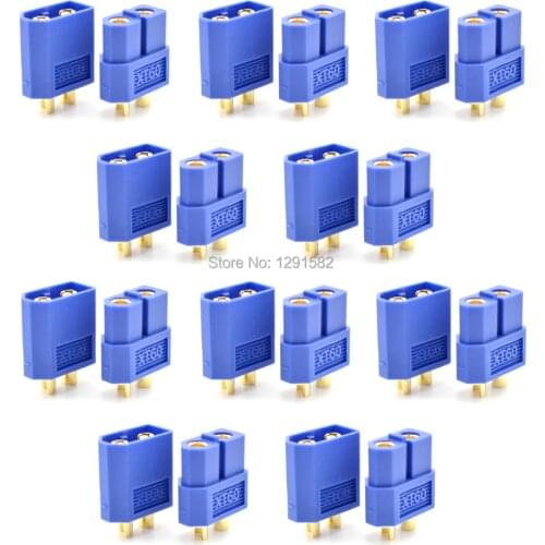 XT60 XT-60 Male Female Bullet Connectors Plugs Blue For RC Lipo Battery Quadcopter Multicopter