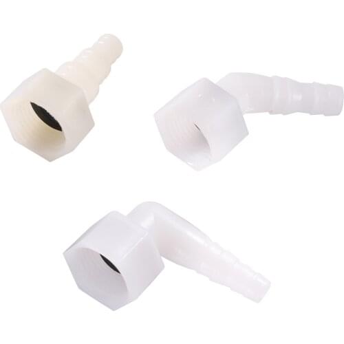 1/2" Female Thread 45°90°180° Elbow Connector ID 9~13mm Pipe Joint Garden Irrigation Water Tank Aquarium Drainage System Fitting