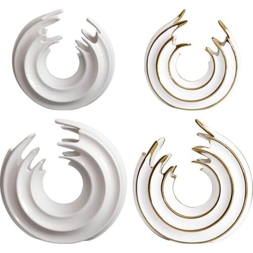 Modern Statue Flower Vase Decor Sculpture Ornament Office Home Decoration