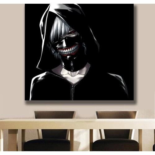Tokyo Ghoul Manga Anime Fabric Canvas Art Prints,50 x 70 cm,No Frame