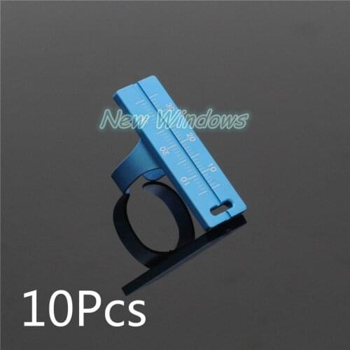 High Quality Dentist Finger Rulers Span Endo Aluminium Measure Scale * 10Pcs