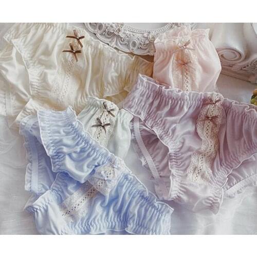 2020 New 100% Real Photo 2nd Shipping Free M L XL Lovely Cute Lolita Kawaii Comfortable Shinning Panties Underwear Brief Knicker