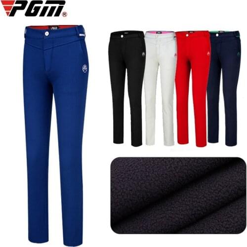 PGM autumn winter ladies golf pants women spring trousers high elasticity sports ball pants fleece warm waterproof golf clothing