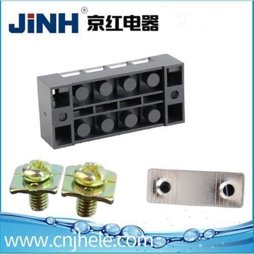 10pcs Terminal Block Barrier 600V 35A Electric Dual Row Screw Power Distribution Wire Connector