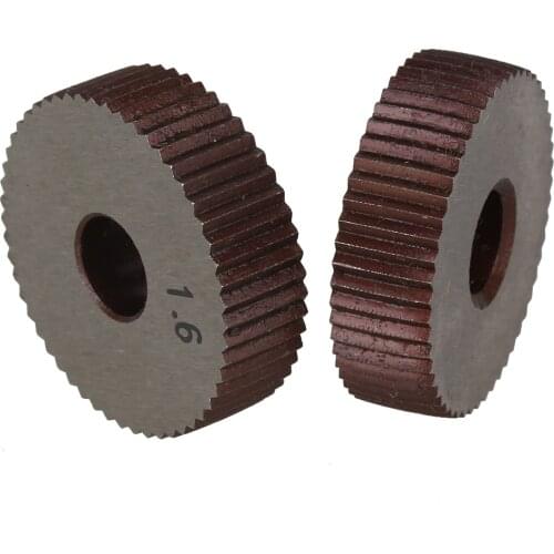 2Pcs 1.5mm Gear Hob Wheel knurl HSS Straight grain wheel Knife Knurled Lathe Embossing wheel Machine Tools Accessories