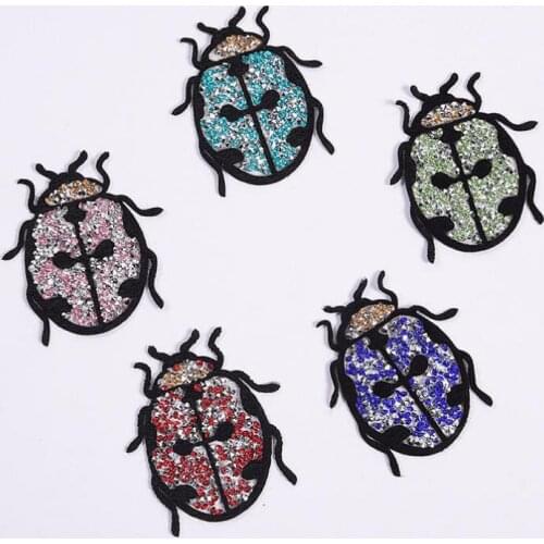 20pcs Ladybird Hot Drilling T Shirt Diy Patch Deal With It Iron On Patches For Clothing T Shirt Mens Stickers Parches De Tela