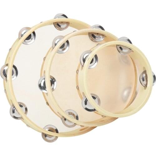 3Pcs Jingles Tambourines Percussion Instrument Handheld Tambourines Gift