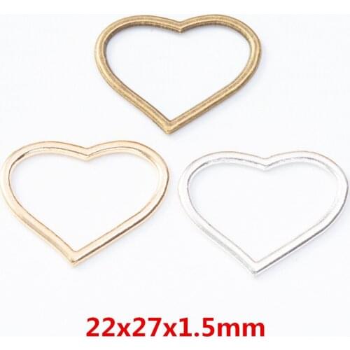 55 pieces of retro metal zinc alloy love pendant for DIY handmade jewelry necklace making 7948