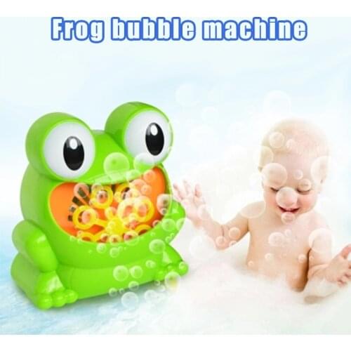 Frog Bubble Children Electric Blow Bubble Automatic Bubble Machine Outdoor Toy New Creative Polyporous Wedding Party Machine