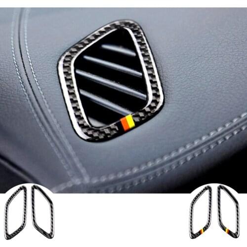 Carbon Fiber Dashboard Air Outlet Frame Auto Sticker For mercedes A Class 2013-2018 CLA 2014-2018 GLA 2015-2018 car accessories
