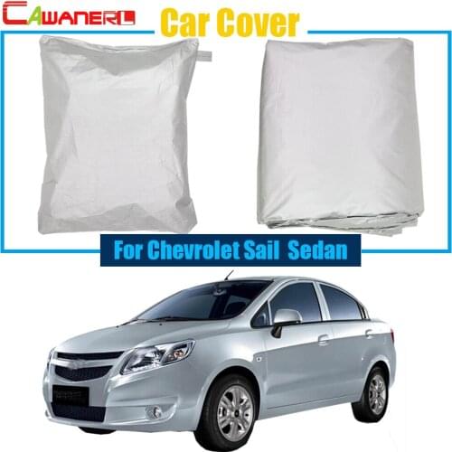 Cawanerl Car Cover Outdoor Anti UV Rain Snow Resistant Protector Cover Sun Shade Dustproof For Chevrolet Sail Sedan