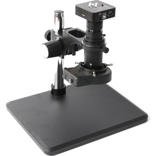 34MP 2K Full HD 1080P 60FPS HDMI USB Lab Digital Industrial Video Microscope Camera + 144 LED Ring Light + 200X C mount Lens