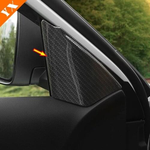 For Renault Koleos ABS Matte/Carbon Car A-pillar Speaker horn ring Cover Trim Car deco product Accessories sticker 2017 2018