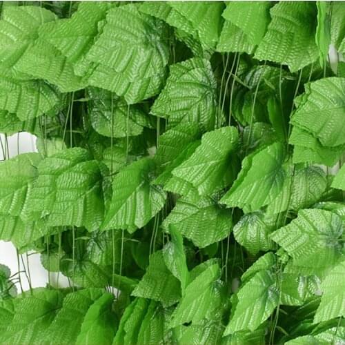 Artificial Ivy Green Grape Leaves Garland Plants Vine Fake Foliage Home Decor Wall Hanging Artificial Plants Rattan String