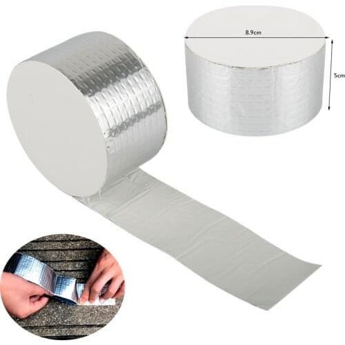 Butyl Aluminum Foil Tape Waterproof Sealing Self-adhesive Color Steel Bungalow Roof Leak Mending Tape Adhesive Tape Sealing Tape