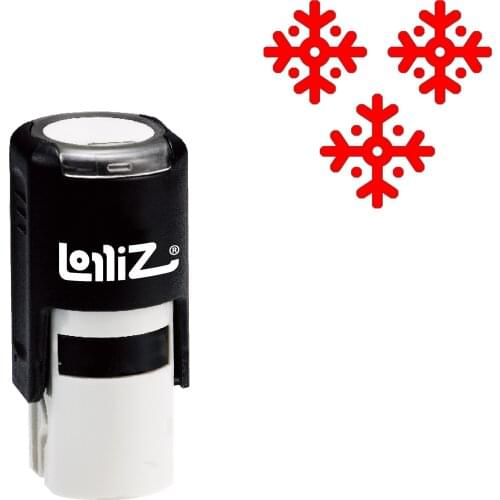 LolliZ Snowflakes Self-Inking Rubber Stamp - Modern Symbol Series