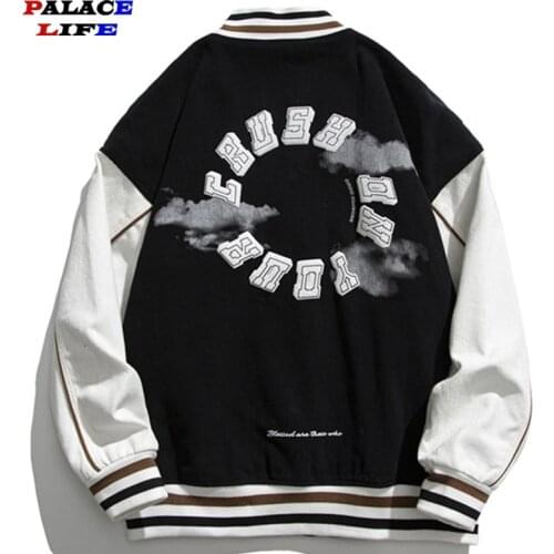 New Baseball Jacket Men Autumn Winter Casual letter Buttons Bomber Jackets Streetwear Overcoat Mens Big Size Pilot Jacket