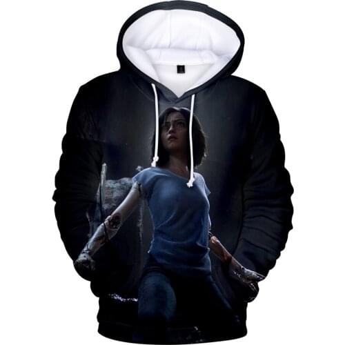 Fashion Brand Harajuku 2019 Alita Battle Angel 3D Hot Sale Hoodies Sweatshirts Men Outerwear Hooded Hoody Apparel Streetwear