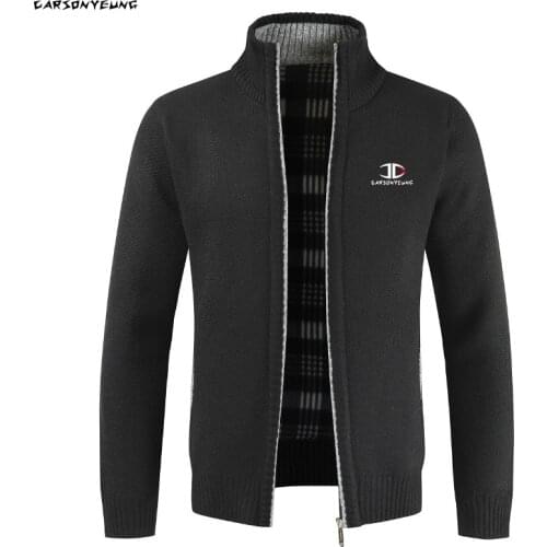 Winter Thick Mens Knitted Sweater Coat Male Warm Faux Fur Wool Sweater Jackets Men Autumn Casual Plus Size Knitwear Cardigan