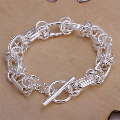 Wholesale price Silver color Dragon style women Men lady noble nice bracelet fashion charm chain jewelry wedding party H025