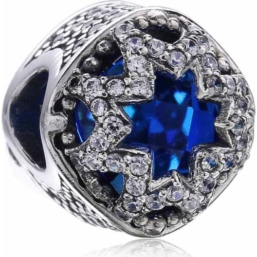 Original Geometric Snowflake Glacial Beauty With Crystal Beads Fit 925 Sterling Silver Bead Charm Bracelet Diy Jewelry