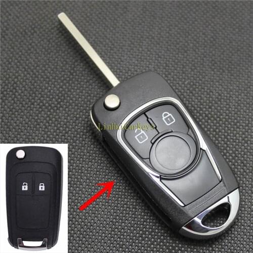 PINECONE for BUICK CHEVROLET CRUZE EPICA LOVA Car Keys Shell 2 Buttons Flip Folding Key Case Hu100 Blade Modified Key Shell 1PC