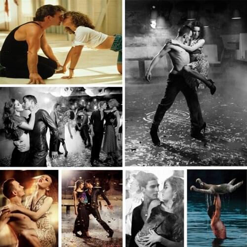 Full Square/Round Drill 5D DIY Diamond Painting "Dirty Dancing Movie Poster" Diamond Embroidery Cross Stitch Home Decor