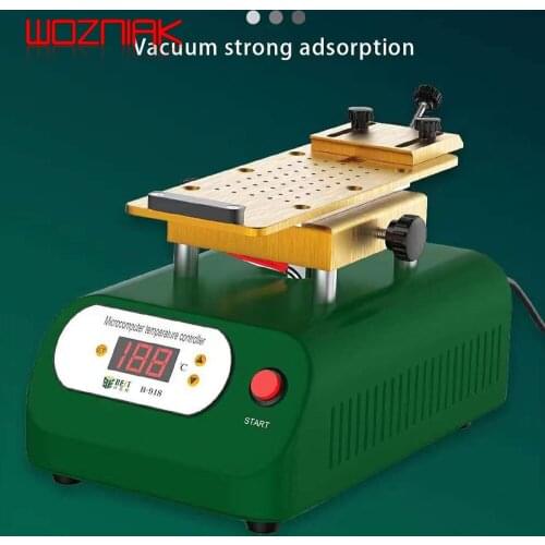 BST918 LCD Screen Separator Built-in Double Vacuum Pump Rotary Heating Platform For iphone Samsung Edge Curved Screen Separation