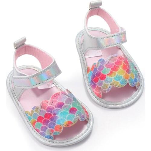Ma&Baby 3-9M Newborn Infant Baby Girls Sandals Princess Mermaid Sequins Shoes For Girls Birthday Party Gift Summer D509