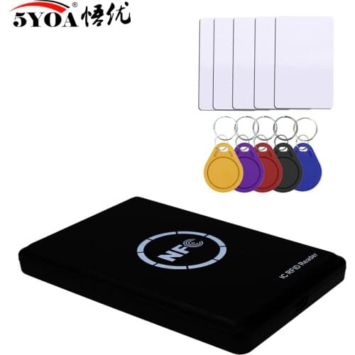 NFC Smart Card Reader Writer RFID Copier Duplicator 13.56MHz USB Programmer Key fobs Card IC UID S50 MF ISO14443A Tag