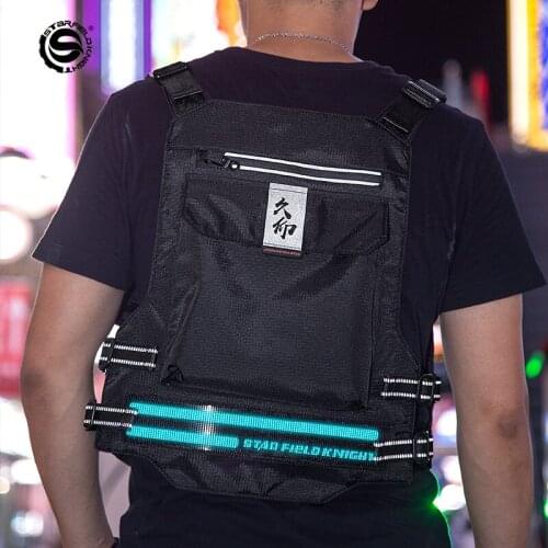 Riding Reflective Vest with LED Light MOTO Safty Waistcoat Warning Clothing Motocross Jacket High Visibility Cycling Jerserys