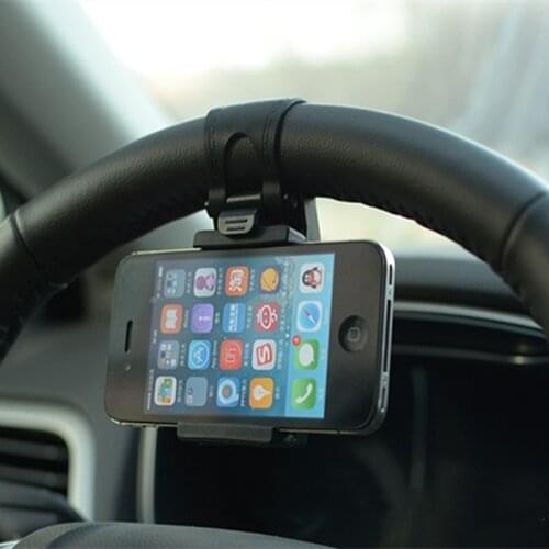 Universal Car Steering Wheel Mobile Phone Holder Mount Buckle Socket Holder For Xiaomi Mi8 SE 6X Mi6 Mi A1 Mix 2S GPS Stands