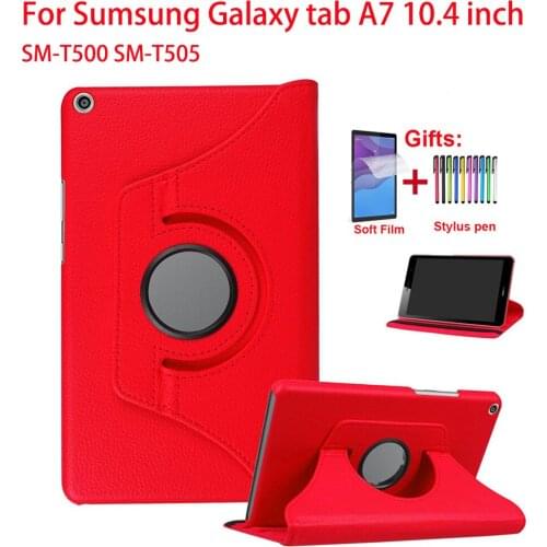 360 Rotating Cover For Sumsung Galaxy tab A7 10.4 SM-T500 SM-T505 Case Leather Stand For tab A7 10.4 inch T500 T505 T507 Funda