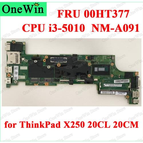 00HT377 for X250 20CL 20CM Lenovo ThinkPad Laptop Integrated Mainboard Original VIUX1 NM-A091 BOARDS CPU SR23Z i3-5010U TPM Dock