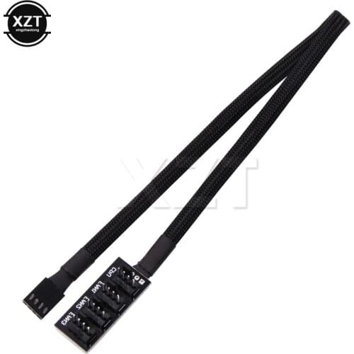 1pcs Host Case PC Cooler Cooling Fan Power Cable 1 Female 4 Male 4Pin Socket Hub Splitter Cable FOR 3Pin 4Pin PWM Cooling Fan