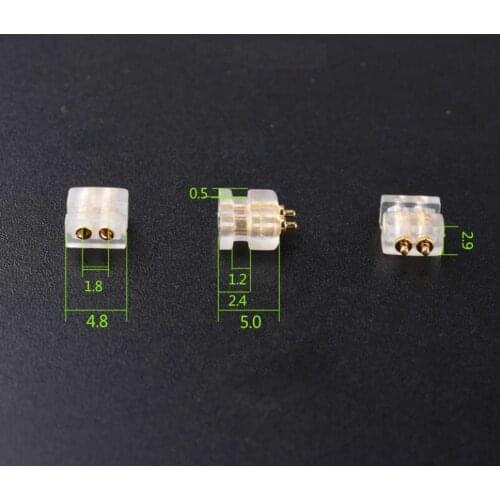 10Pcs In-ear Monitor Female Socket Jack 0.78 mm Pins Plug Earphone Cable Connector For DIY W4R UE UM QDC Earphones