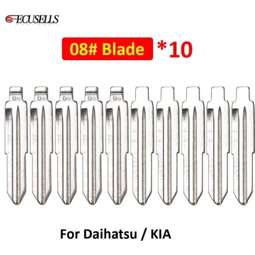 10Pcs/Lot NO.08 Remote Car Key Blank #08 Uncut Blade For Daihatsu FIAT PALIO For KIA Carnival For Jinbei Haise For Daewoo GEELY